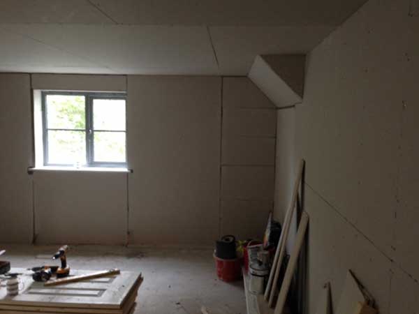 room plastered